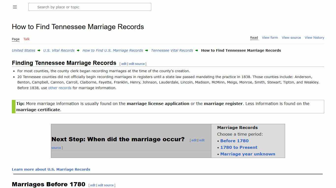 How to Find Tennessee Marriage Records • FamilySearch